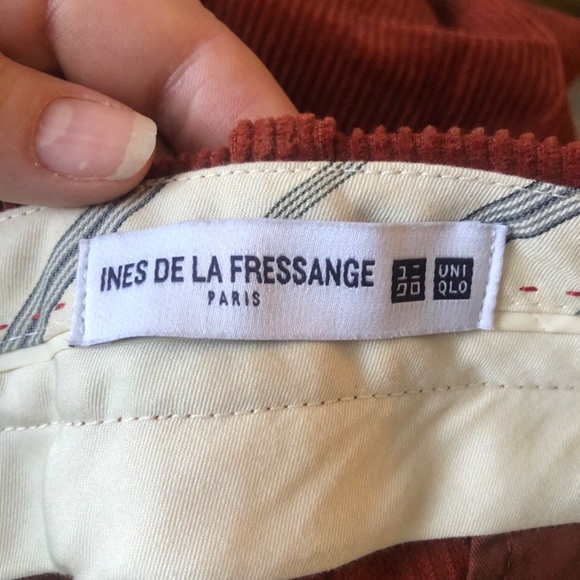 NWT UNIQLO INES DE LA FRESSANGE CORDUROY TAPERED ANKLE PANTS. NEW - Picture 6 of 13
